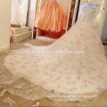 2016 calidad lujoso cristal chispeante vestidos de novia de lujo bling largo trailing vestido de novia